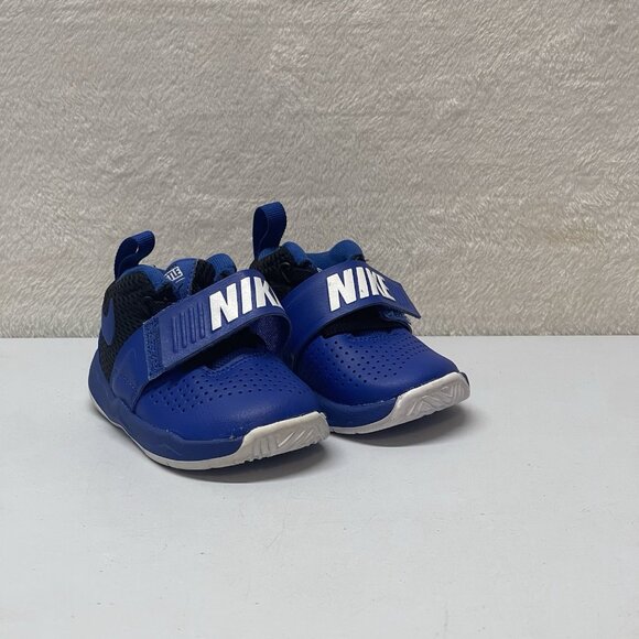 Nike Team Hustle Blue Black Toddlers Sneakers Size 4C - Picture 10 of 10